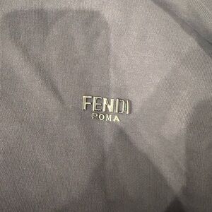 Fendi Charcoal Gray Hoodie with Logo